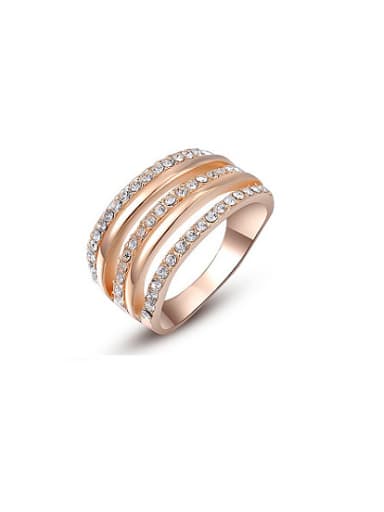 Personality Three Layer Austria Crystals Ring