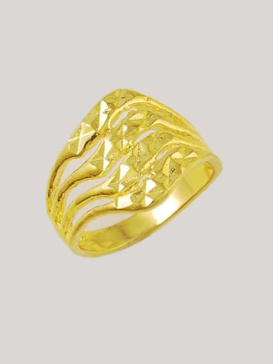 Fashion 24K Gold Plated Wave Shaped Ring