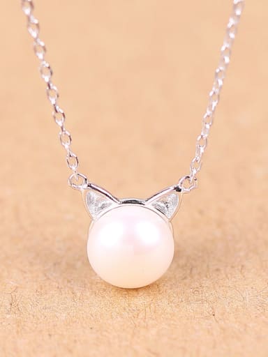 2018 Fashion Freshwater Pearl Silver Necklace