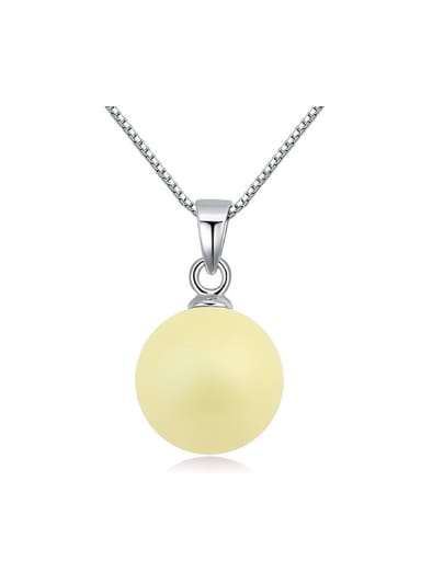 Simple Imitation Pearl Pendant Alloy Necklace