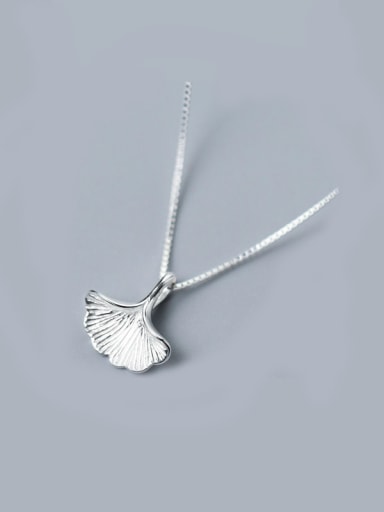 S925 Silver Ginkgo Leaves Short Necklace