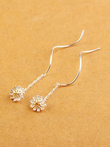 Little Daisy Flower Line Earrings
