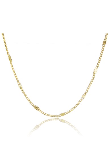 Elegant Simply Style Flower Shaped Gold Plated Necklace