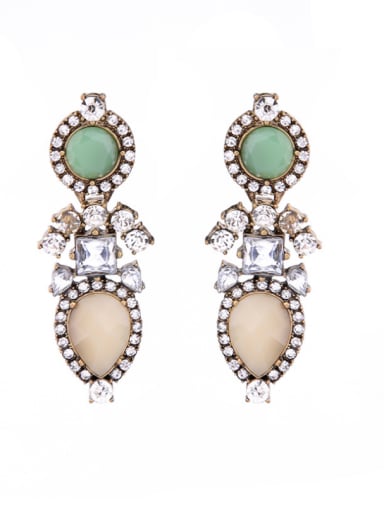 Sweet Personality Color Stones Drop Chandelier earring