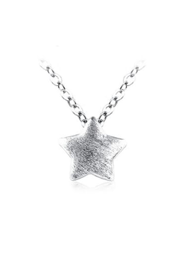 Fashionable 925 Silver Star Shaped Necklace