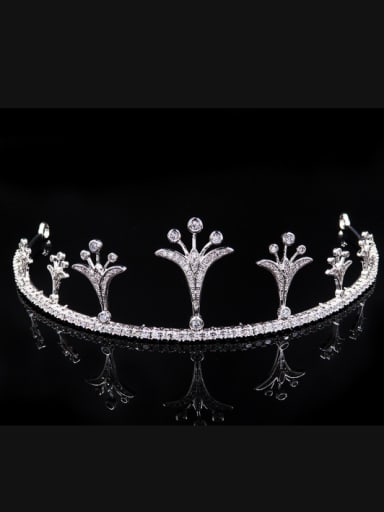 Sparking Micro Pave Zircons Crown Shaped Fashion Hair Accessories