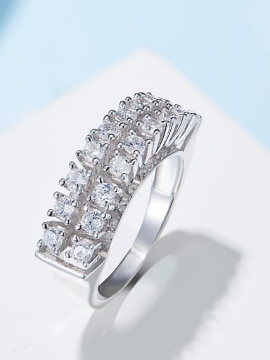 Fashion Cubic Zirconias 925 Silver Ring
