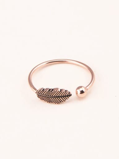 Retro Feather Opening Ring