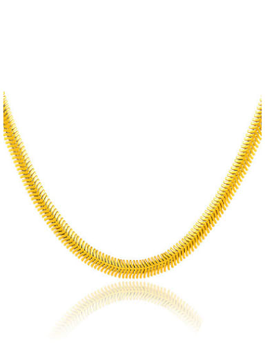 Trendy 24K Gold Plated Geometric Shaped Necklace