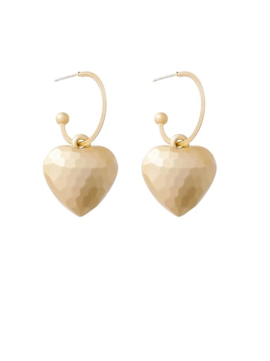 Alloy With Gold Plated Fashion Heart Hook Earrings