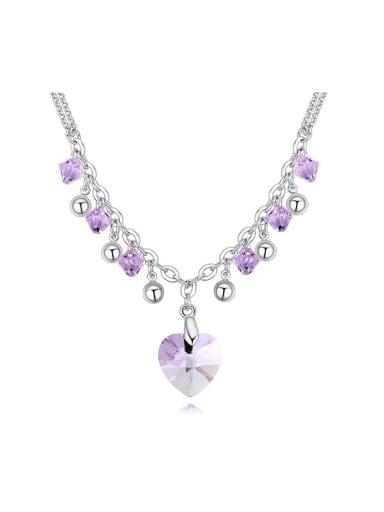 Fashion Heart austrian Crystals Little Beads Alloy Necklace