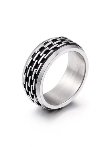 Stainless Steel With Antique Silver Plated Fashion Rings