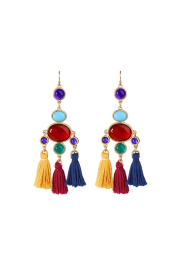 Colorful Tassel Women Drop Chandelier earring