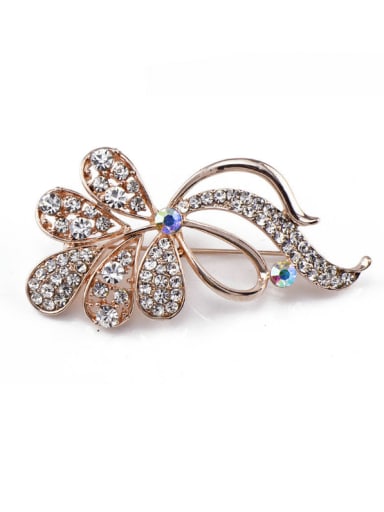 2018 2018 Rose Gold Plated Crystals Brooch