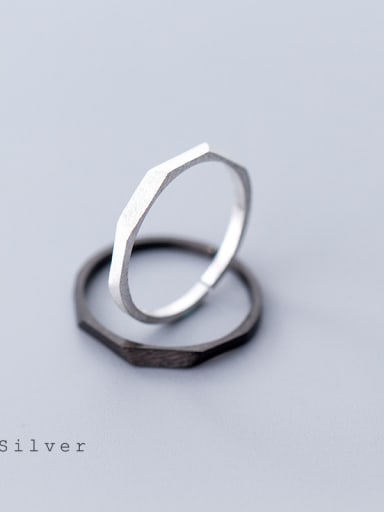 Sterling silver matte minimalist free size ring