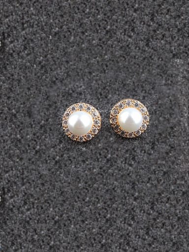 custom S925 Sterling Silver Pearl China Wind Temperament Anti-allergy stud Earring