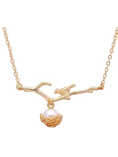 Creative Bird Shaped Artificial Pearl Necklace