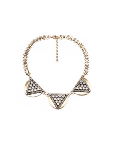 Triangle Pendant Sweater Necklace