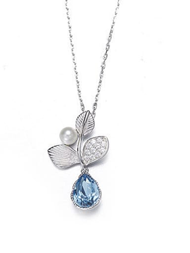 Leaf-shaped Pearl Necklace