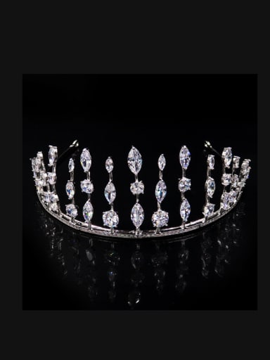 Crown-shape Luxury Wedding Copper Hair Accessories