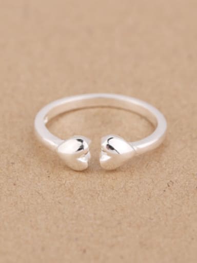 Simple Heart-shaped Opening Midi Ring