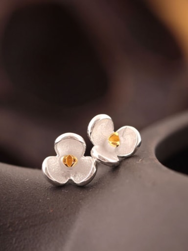 Orchid S925 Silver stud Earring