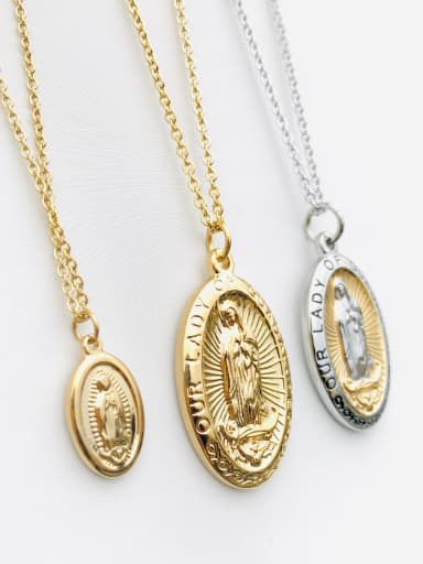 Stainless Steel Fashion Coin Portrait  Necklaces