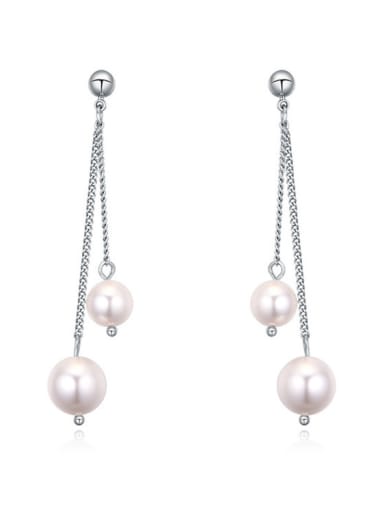 Fashion Imitation Pearls Alloy Drop Earrings