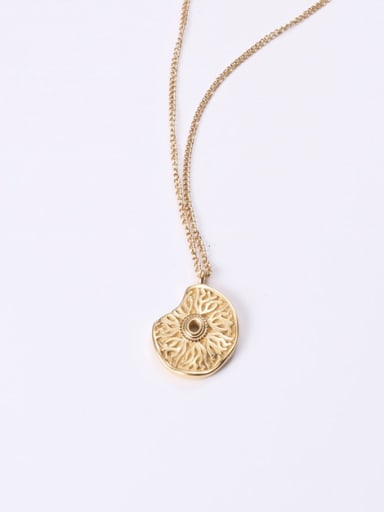 Titanium With Gold Plated Cute Flower Necklaces