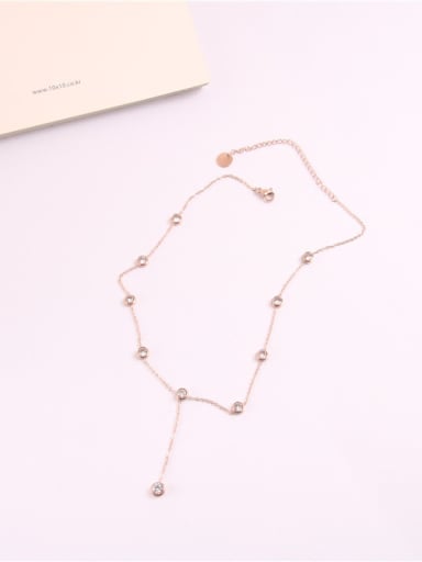 Simple Fashion Style Zircons Clavicle Necklace