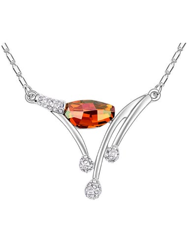 Fashion Shiny austrian Crystals Pendant Alloy Necklace