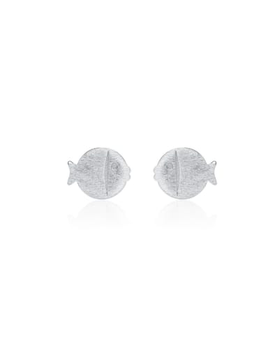 Lovely Fish -shape Birthday Gift Stud Earrings