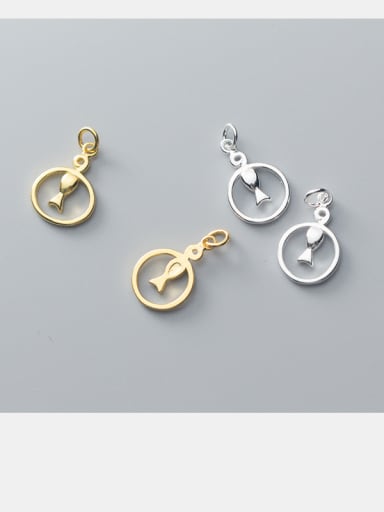 925 Sterling Silver With Silver Plated Simplistic Animal Charms and Electroplate gold & silver pendant