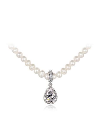 Creative Water Drop Shaped Artificial Pearl Necklace