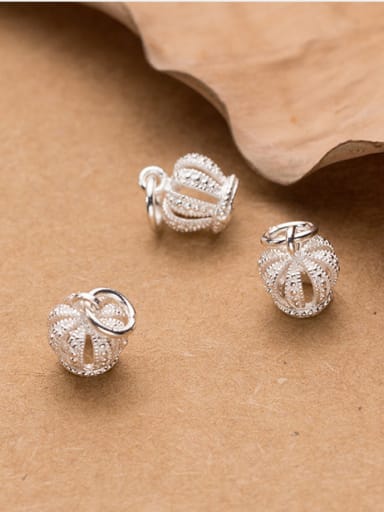 925 Sterling Silver With Silver Plated Cute Crown Charms