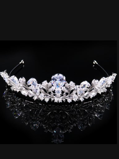 Shining Luxury Zircons Crown Wedding Hair Accessories