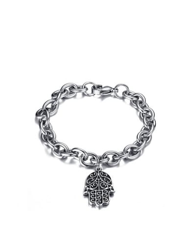 Fashionable Palm Shaped Stainless Steel Bracelet