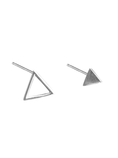 Asymmetrical Tiny Triangle Stud Earrings