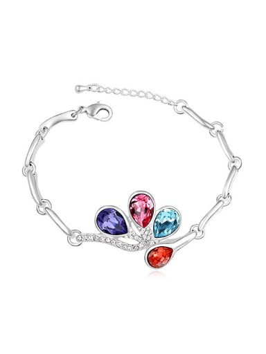 Fashion Water Drop shaped austrian Crystals Alloy Bracelet