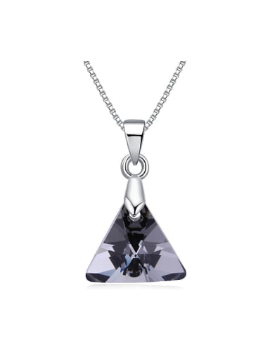 Triangle austrian Crystal Pendant Alloy Necklace