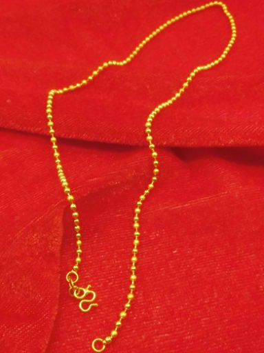 18K Gold Plated Beads Necklace