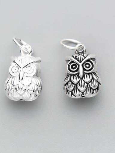 925 Sterling Silver With Antique Silver Plated Cute Owl Charms
