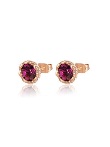 Rose Gold Plated Austria Crystal Earrings