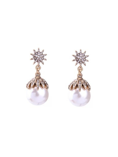 Artificial Pearls Drop stud Earring