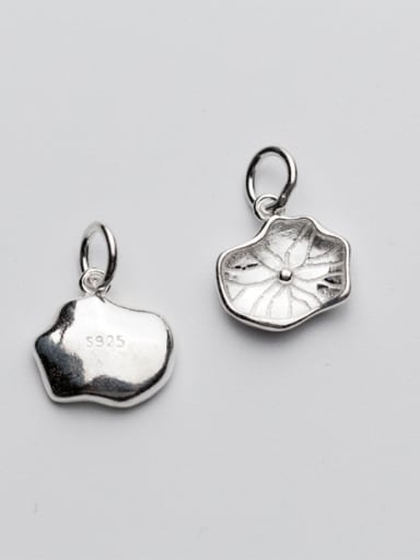 925 Sterling Silver With Antique Silver Plated Vintage Leaf Charms