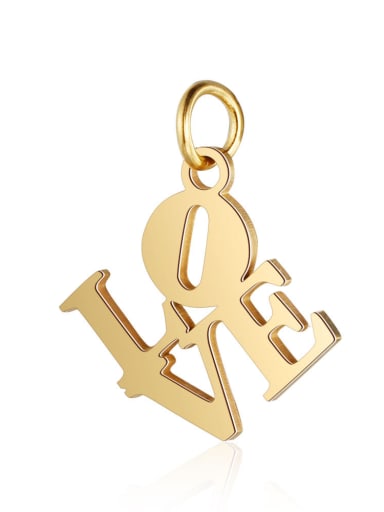 custom Stainless Steel With Gold Plated Classic Monogrammed Charms
