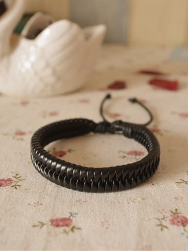 Simply Style Adjustable Cownhide Leather Bracelet