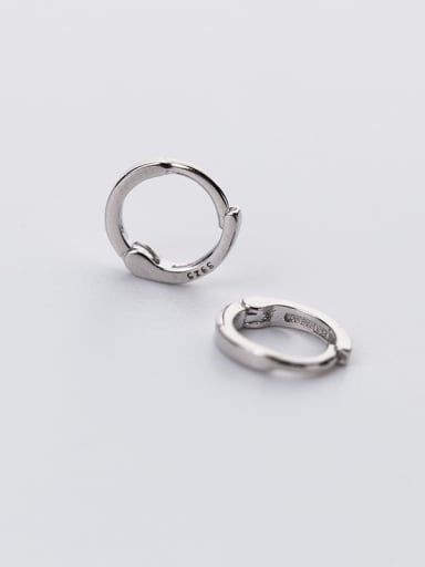 Simply Style Geometric Shaped S925 Silver Clip Earrings