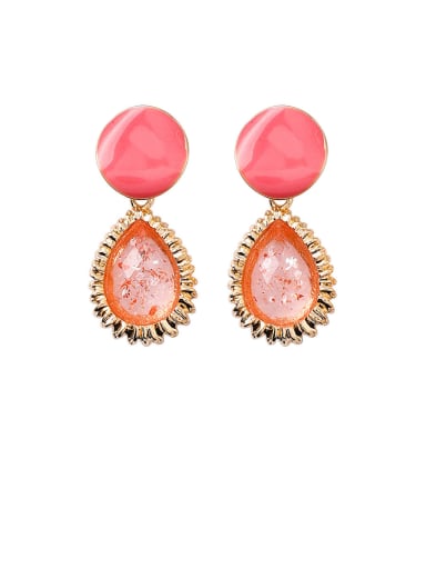 Alloy With Rose Gold Plated Fashion Water Drop Drop Earrings