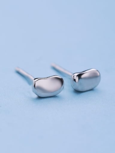 925 Silver Peas Shaped stud Earring